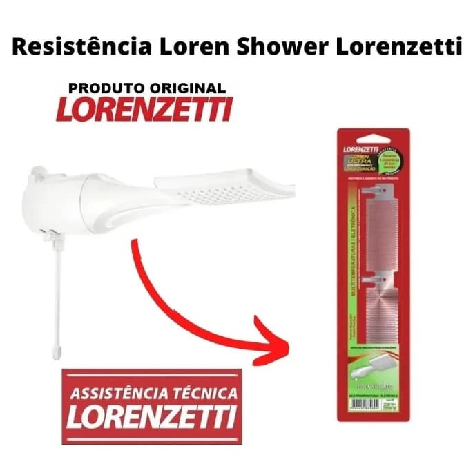 Resistência Loren Shower Ultra 5500W X 127V - Ref. 3065 I - Original Lorenzetti
