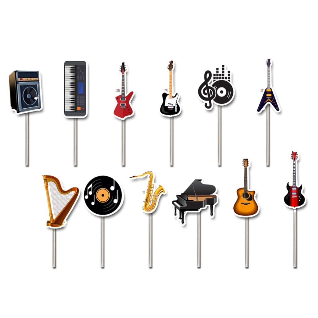 50 Toppers Instrumentos p/ Docinho de festa Infantil