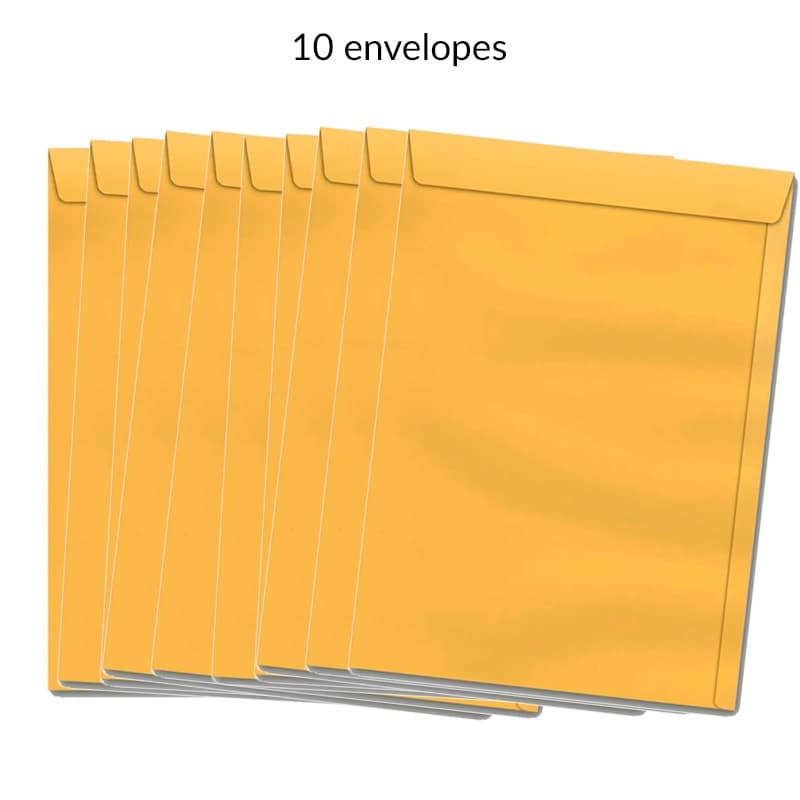 Envelope Saco Kraft Ouro 125X176mm 80g 20 unidades