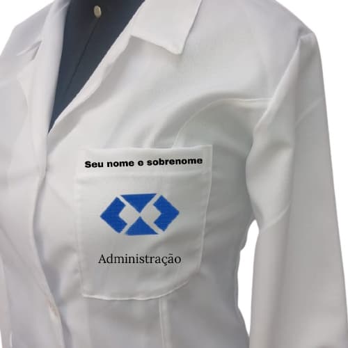 Jaleco Personalizado Com Bordado Administração