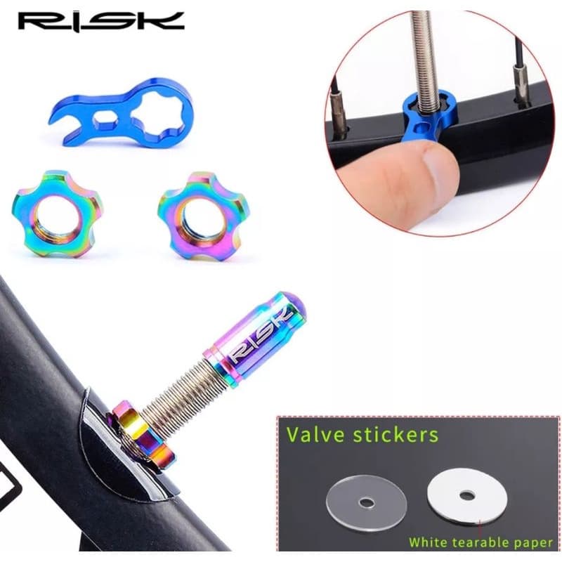 Tampa Valvula Presta De Titanio Risk 2x Speed Mtb Bike