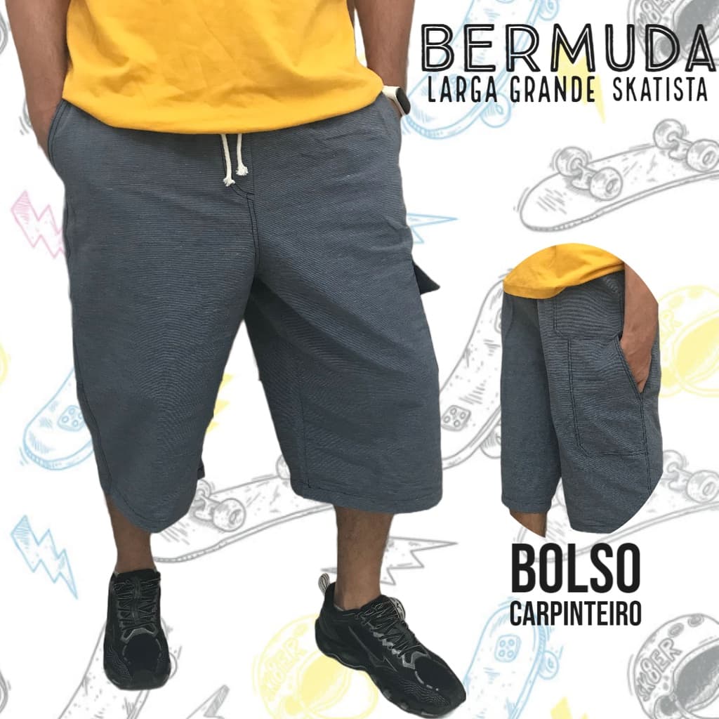 Bermuda Masculina Cargo Estilo Casual Larga