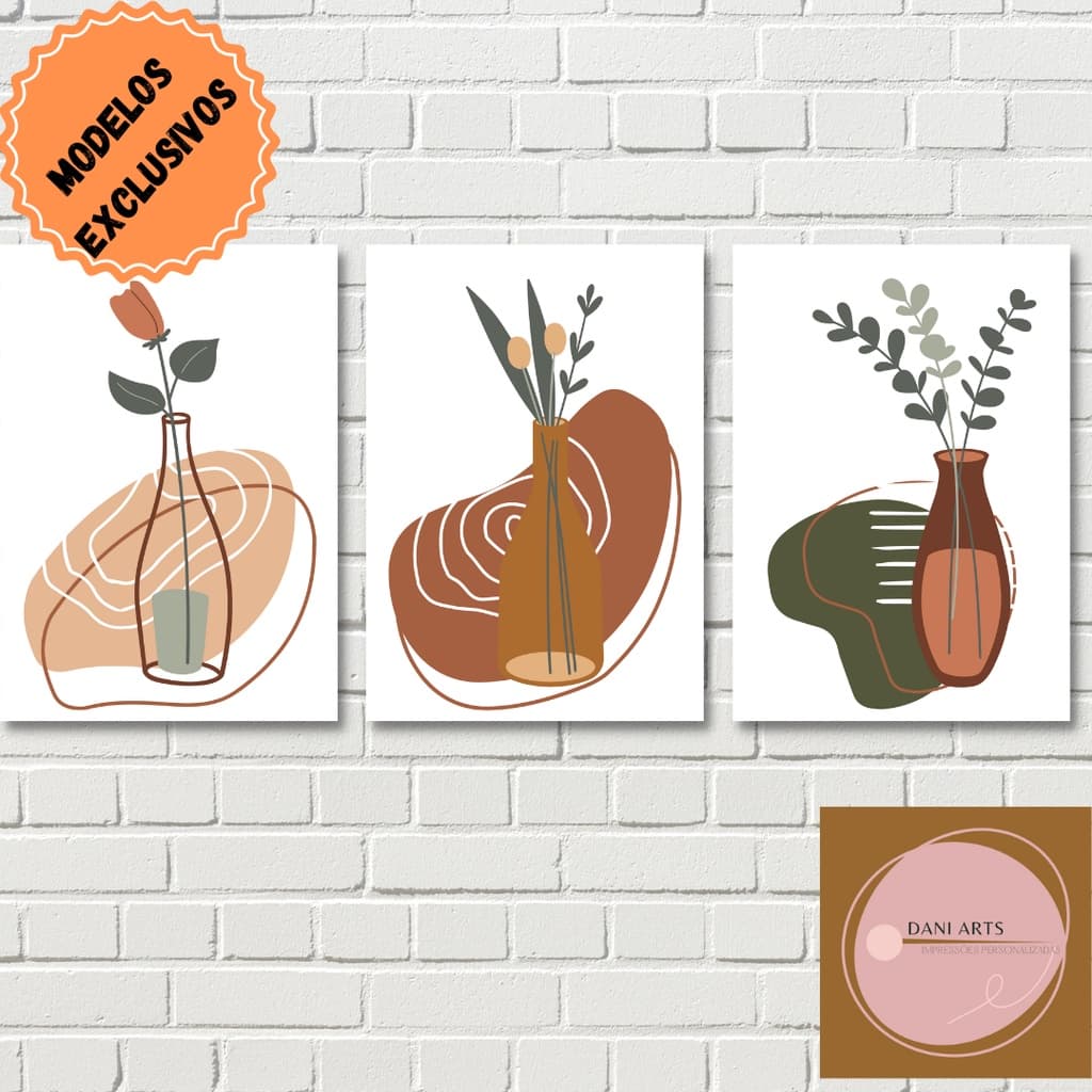 Quadros decorativos boho abstrato|mdf 19x28