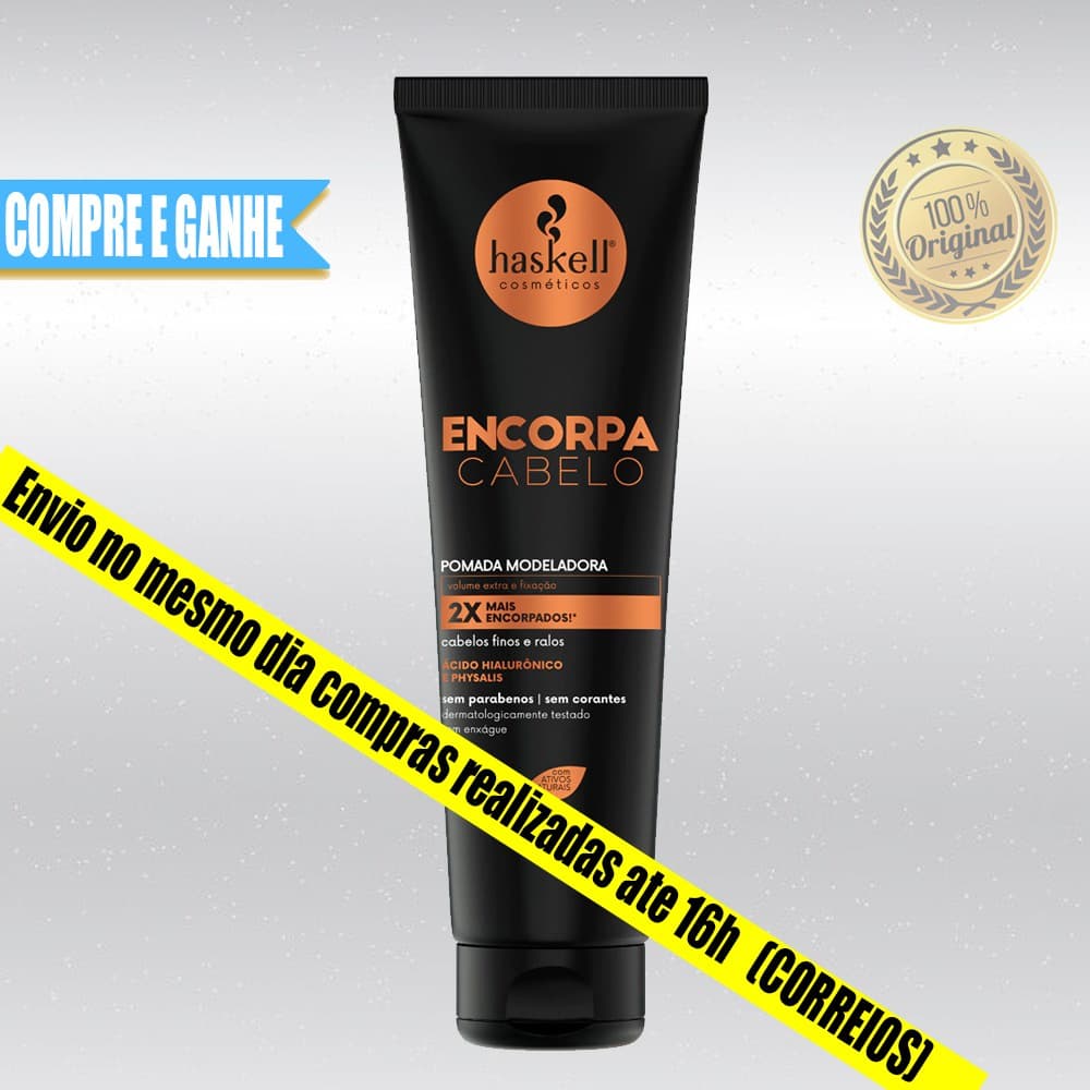 Pomada Modeladora Haskell Encorpa Cabelo 150g - Engrossador de Fios