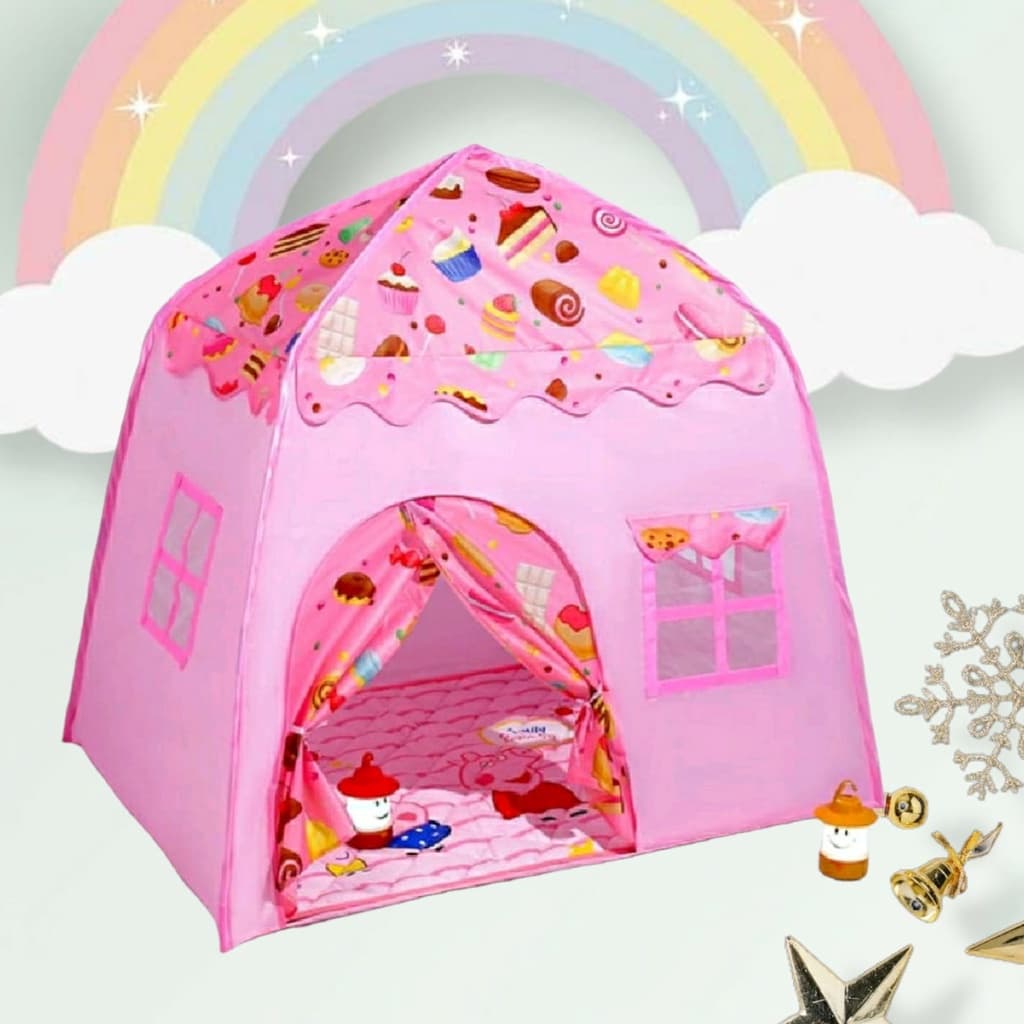 Barraca criança menina tenta casinha barraca rosa princesa e azul dobrável cabana infantil castelo