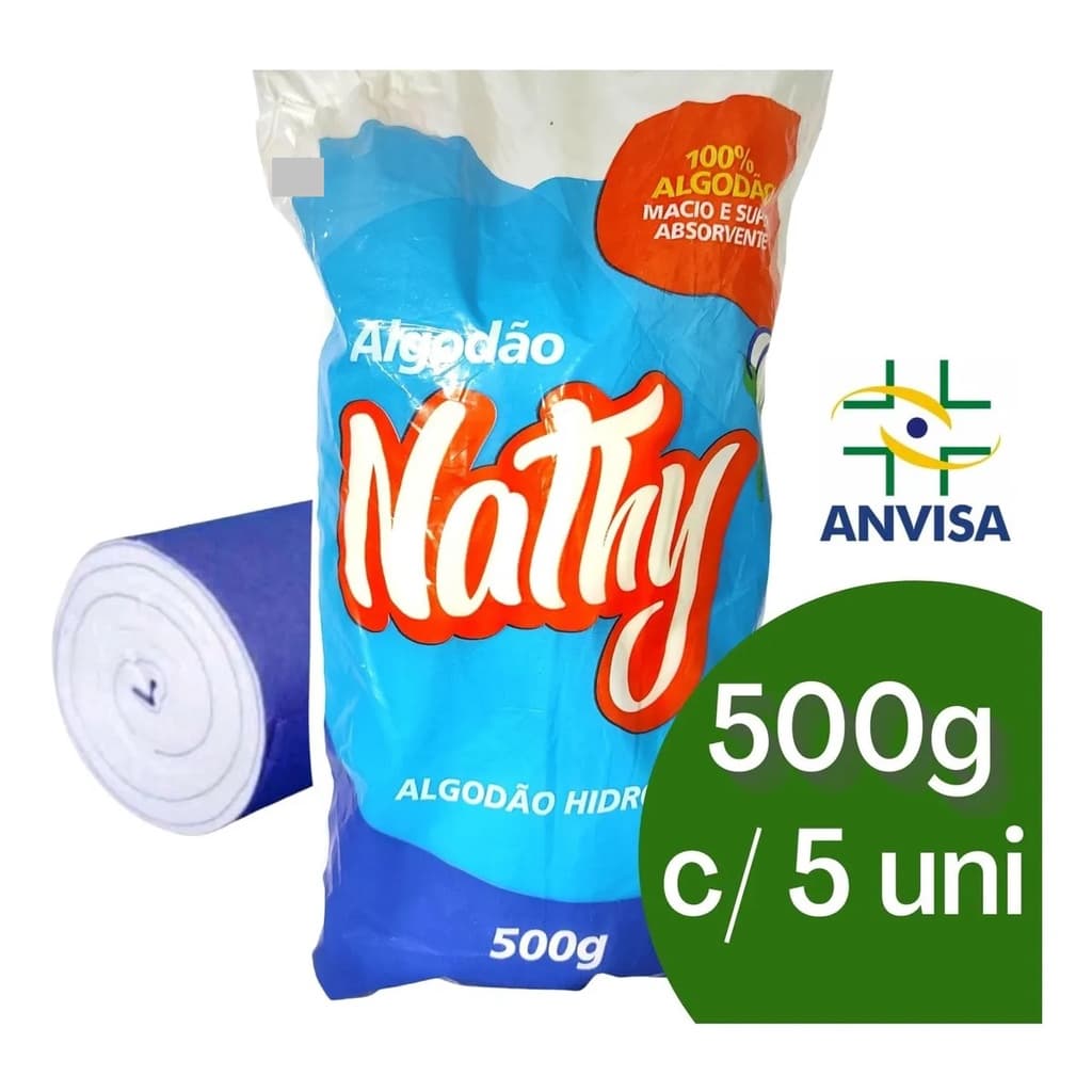 Algodão Hidrófilo  500g C/5 Unidades
