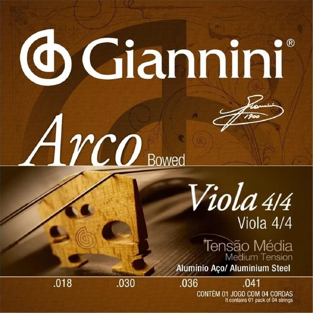 Encordoamento Jogo Cordas Viola De Arco Media Giannini