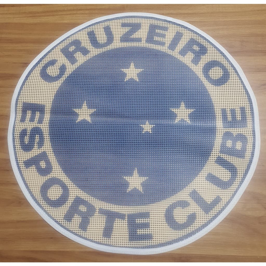 Molde Talagarça Colorida Brasão Time Cruzeiro 60cm