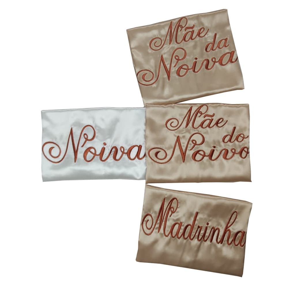 Kit com 5 Robes, sendo 3 tamanhos Plus Size, casamento, noiva, mãe da noiva, madrinha