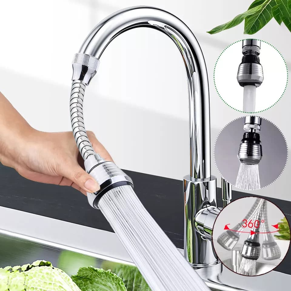 Bico para Torneira Extensor Flexível De Pia Adaptador Chuveirinho 360º Chuveirinho Economiza Agua