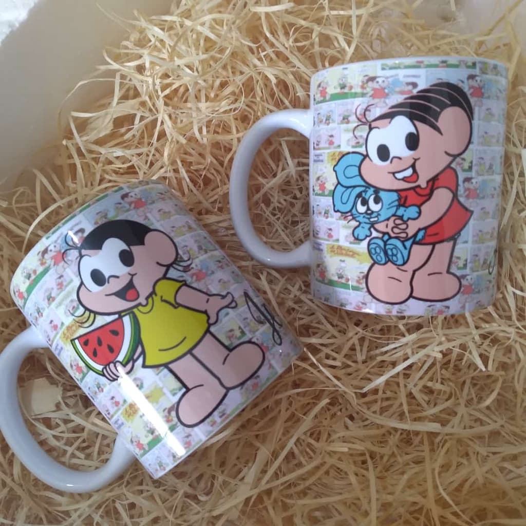 Caneca Personaliza  Turma da Mônica Magali Cebolinha Cascão Mônica