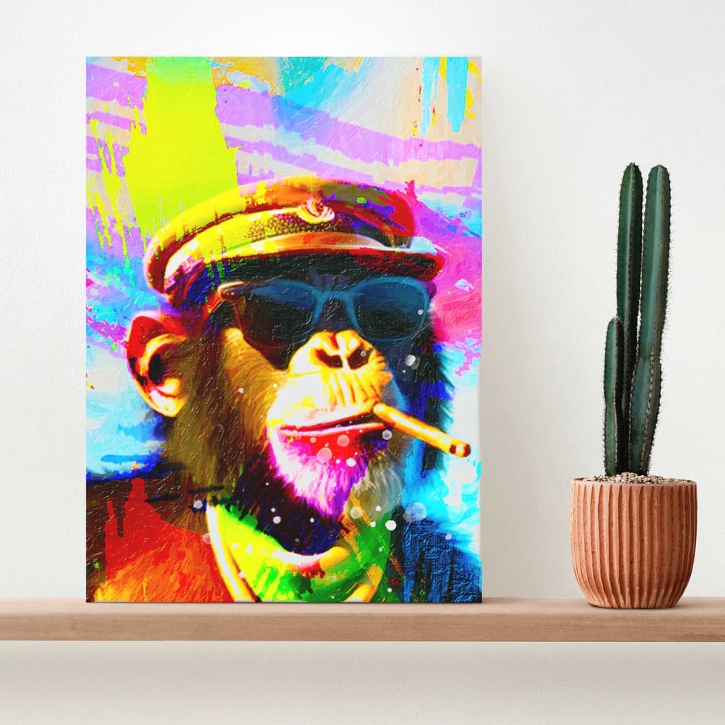 Placa Personalizada Monkey Colors -Presente - Decoração