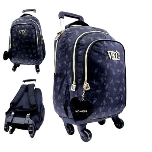 Mochila De Rodinha 360°juvenil Feminina Escolar Com Chaveiro