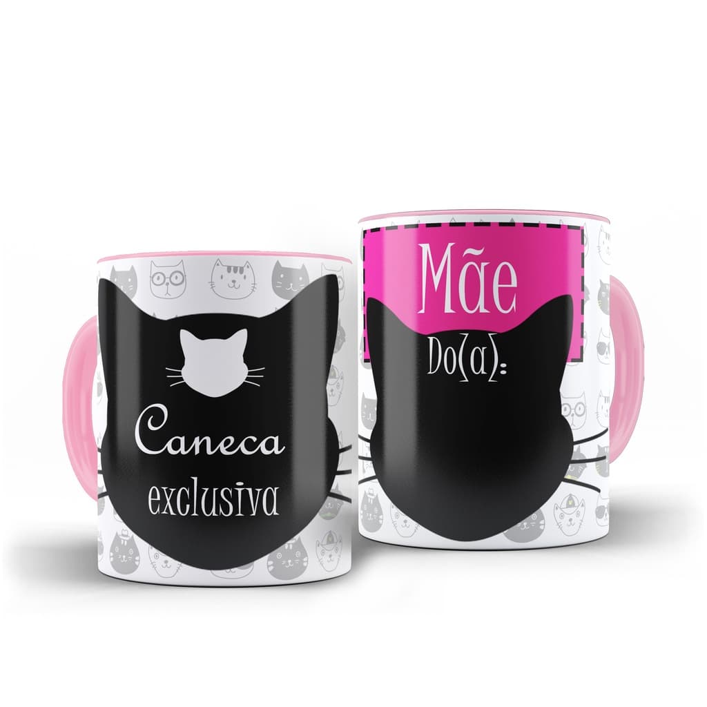 Caneca Personalizada Com nome Mãe de Gato - Presente - Decoração