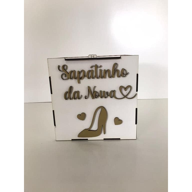Caixa hora da gravata e sapato mdf 3mm