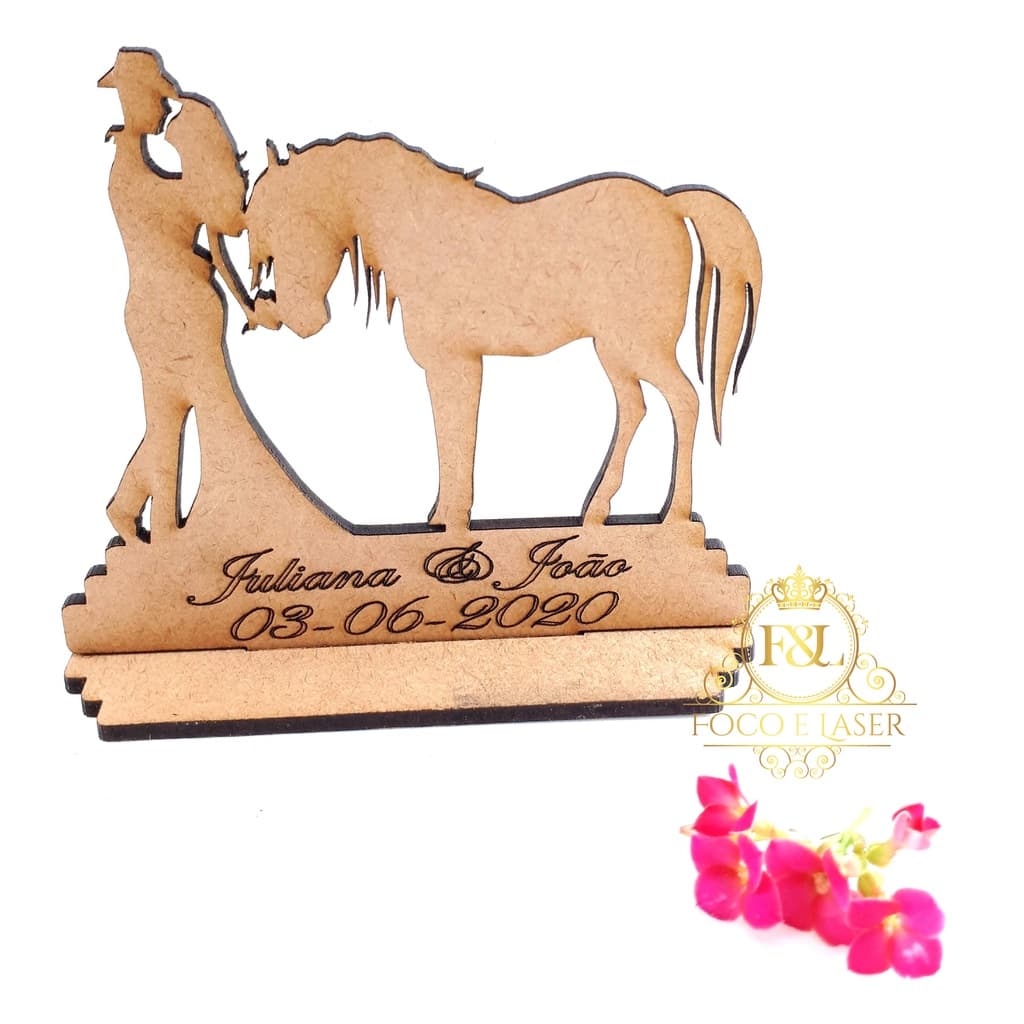 Kit 50 Centro de Mesa mdf Cru Casamento Noivado Noivos surf praia cavalo