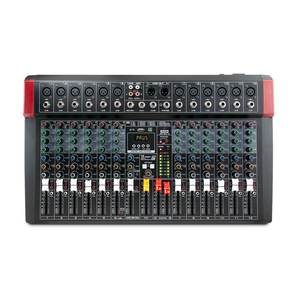 ARC-MIX-12  Mesa de som e interface USB Arcano