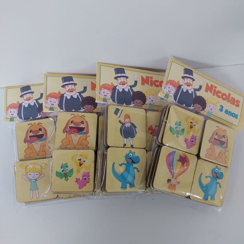 Kit 10 Jogo da Memória Personalizado 20 Peças MDF | Lembrancinha | Brinde