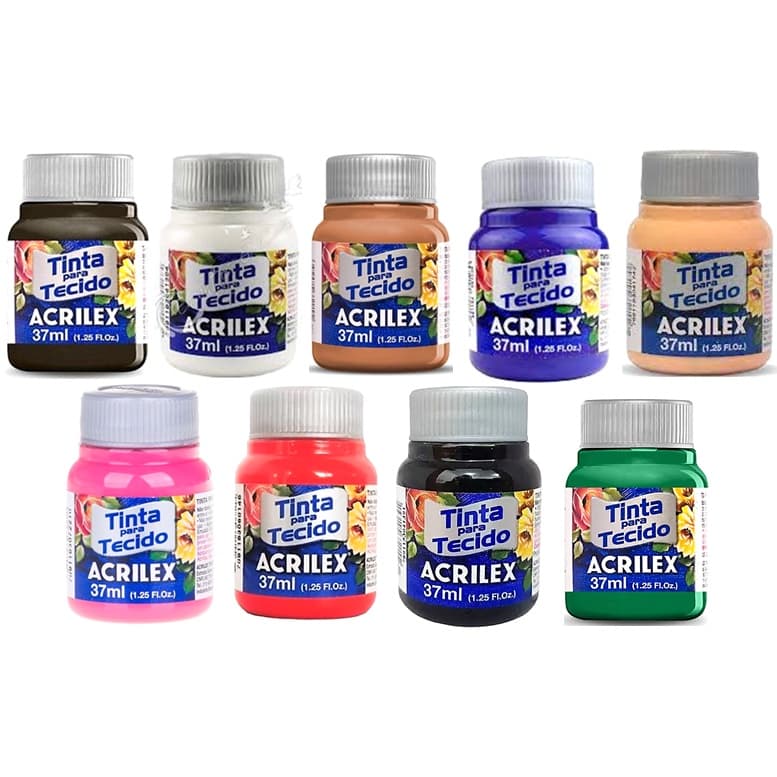 Tinta tecido Acrilex 37mL (unidade) - Melhor Preço