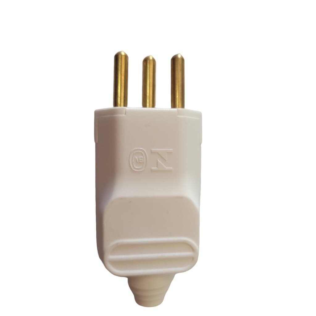 Plug Macho para Extensão Elétrica 2p+T 20A Branco Prensa Cabo 2P+T 20a Indústria Ligação Cabo Elétrico Elétrica
