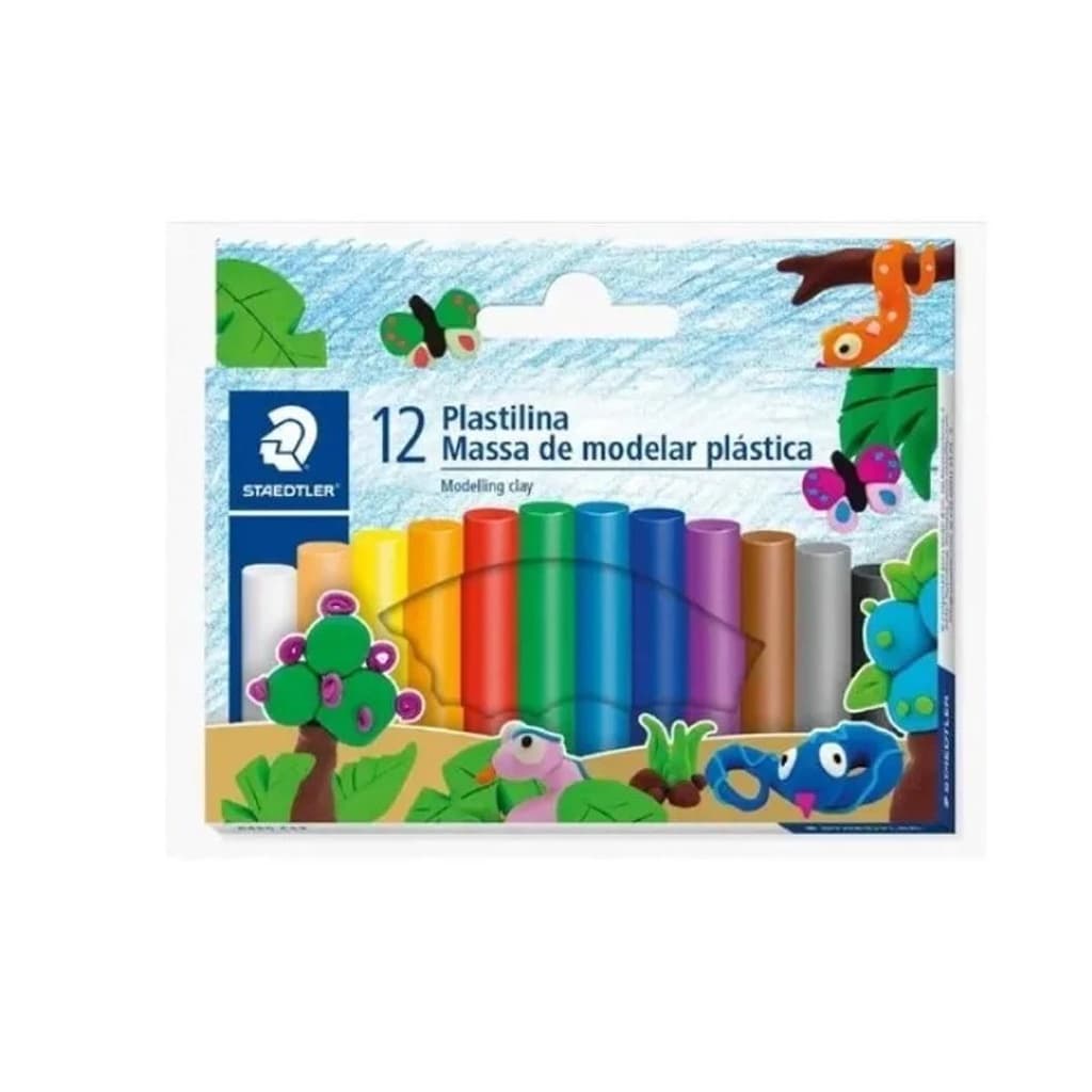 massinha de modelar 12 cores staedtler massa de alta qualidade