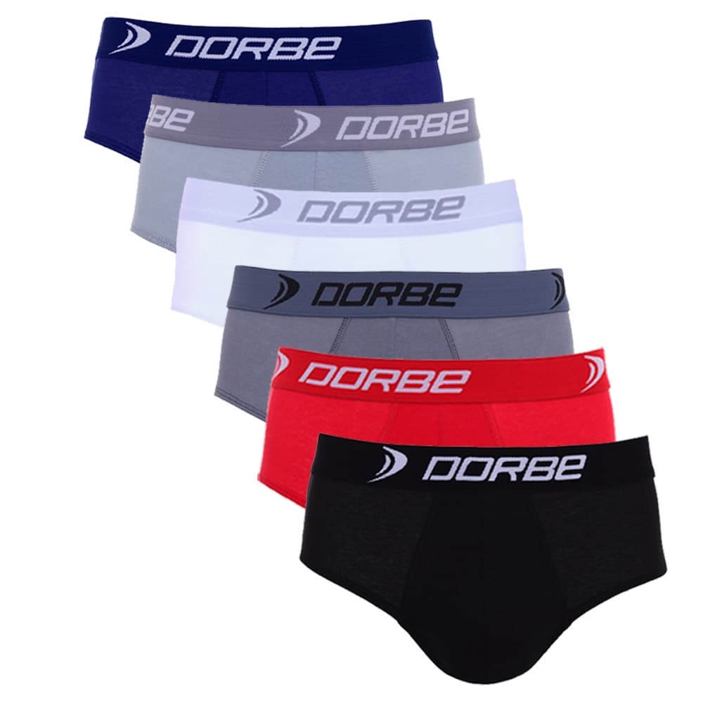 Kit 6 Cuecas Slip 100% Algodão Dorbe Original Masculina Cueca Tradicional Cavada Masculino Adulto