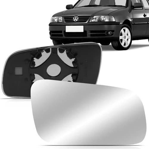 Refil lente com base espelho retrovisor Gol Saveiro Parati G3 G4 Santana 2000 a 2013