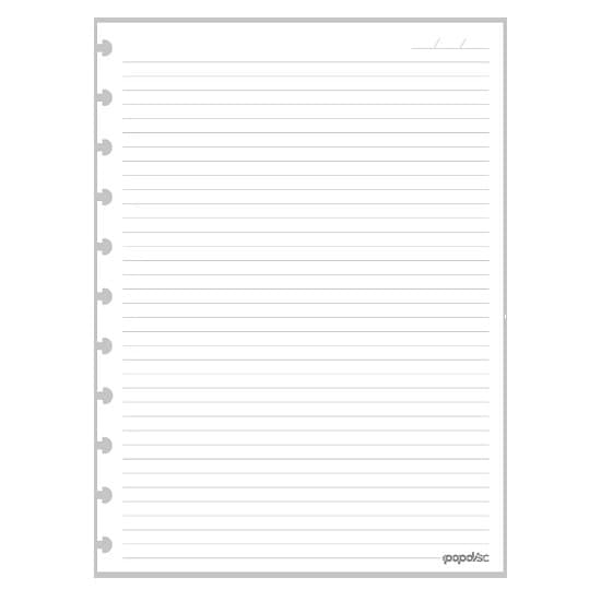 Refil Grande Com Pauta Para Caderno Inteligente Com 50 Folhas Pop Disc