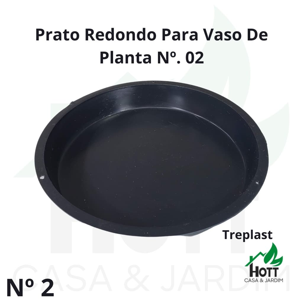 Prato Redondo Para Vaso De Planta Nº. 02 (15 X 2,5cm) – Treplast