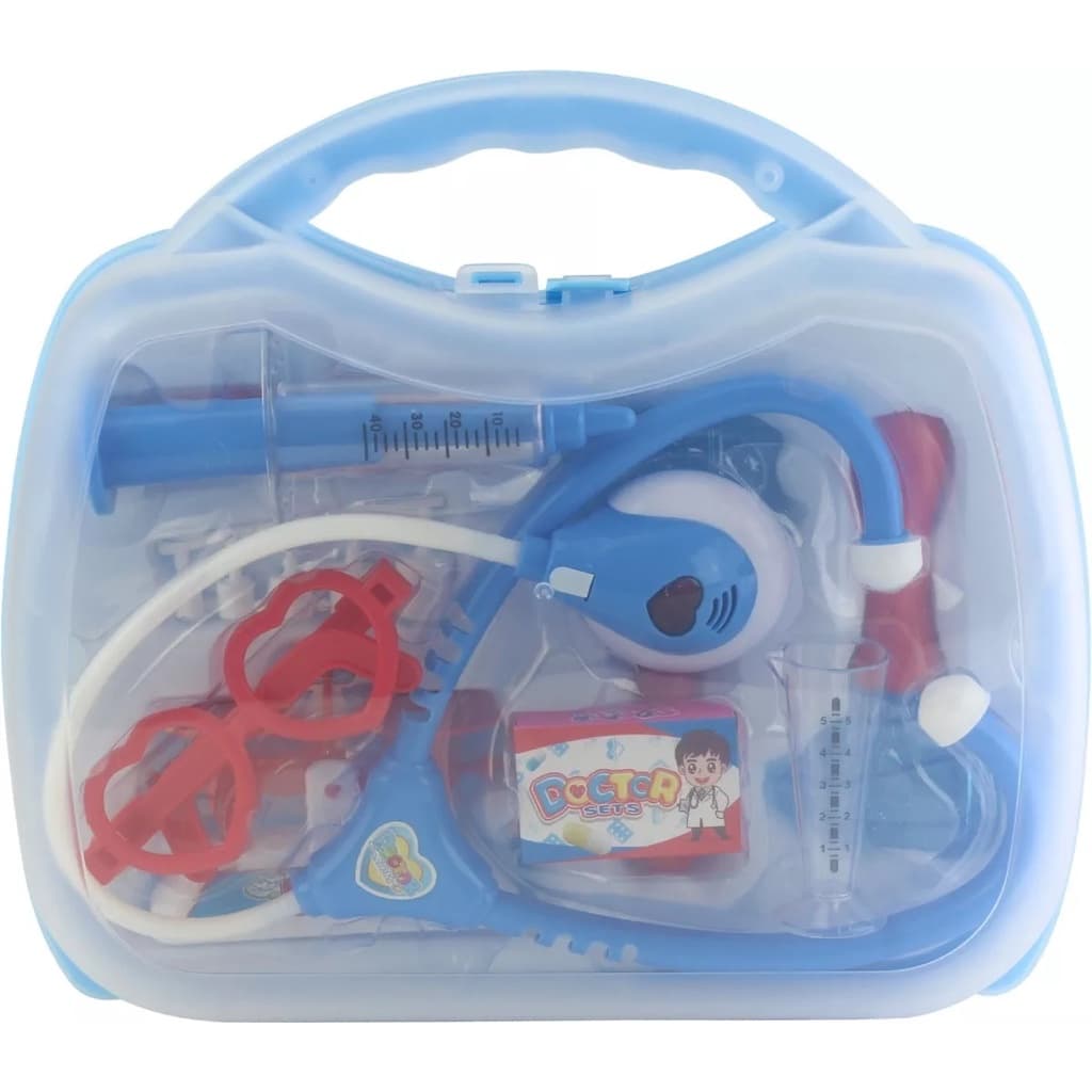 Maleta Médico Brinquedo Infantil Didático Estetoscópio Som Luz Faz De Conta Profissões Criança BBR Toys 3 Anos+