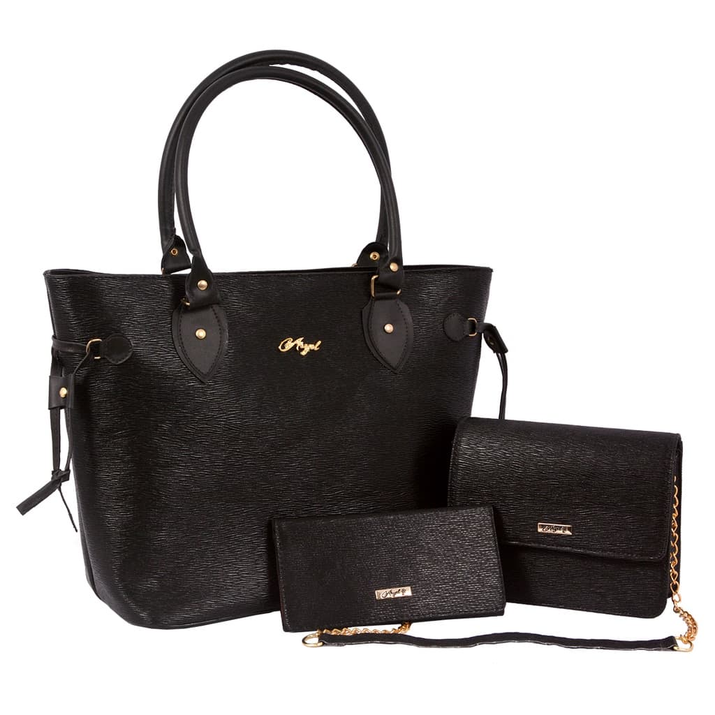 Kit Bolsa Feminina Grande + Bolsa corrente E Carteira