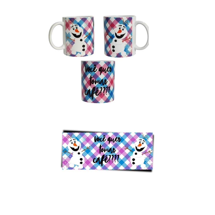 Caneca Olaf Frozen Porcelana Personalizada