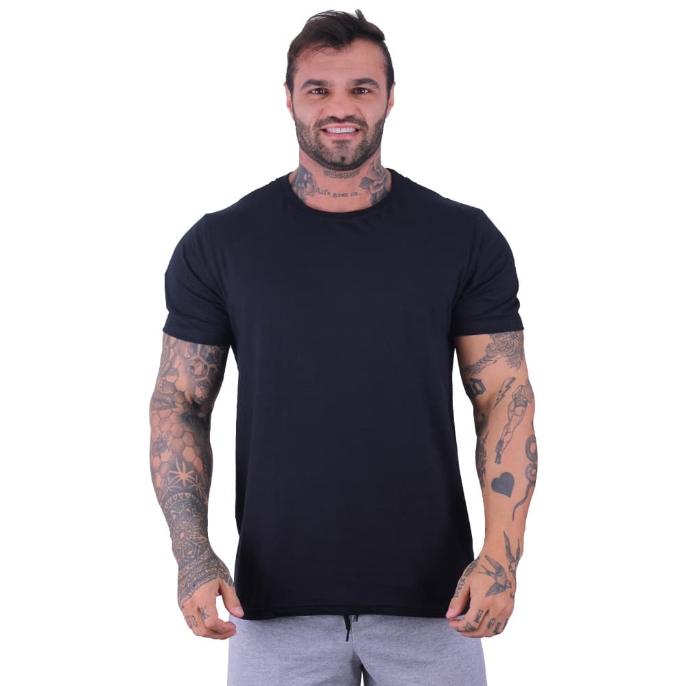 Camisetas Tradicionais Masculinas MXD Conceito Lisa Sem Estampa Básica