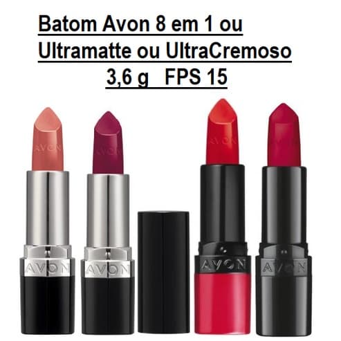 Batom Ultramatte  ou Ultracremoso ou 8 em 1 Avon 3,6 g FPS 15