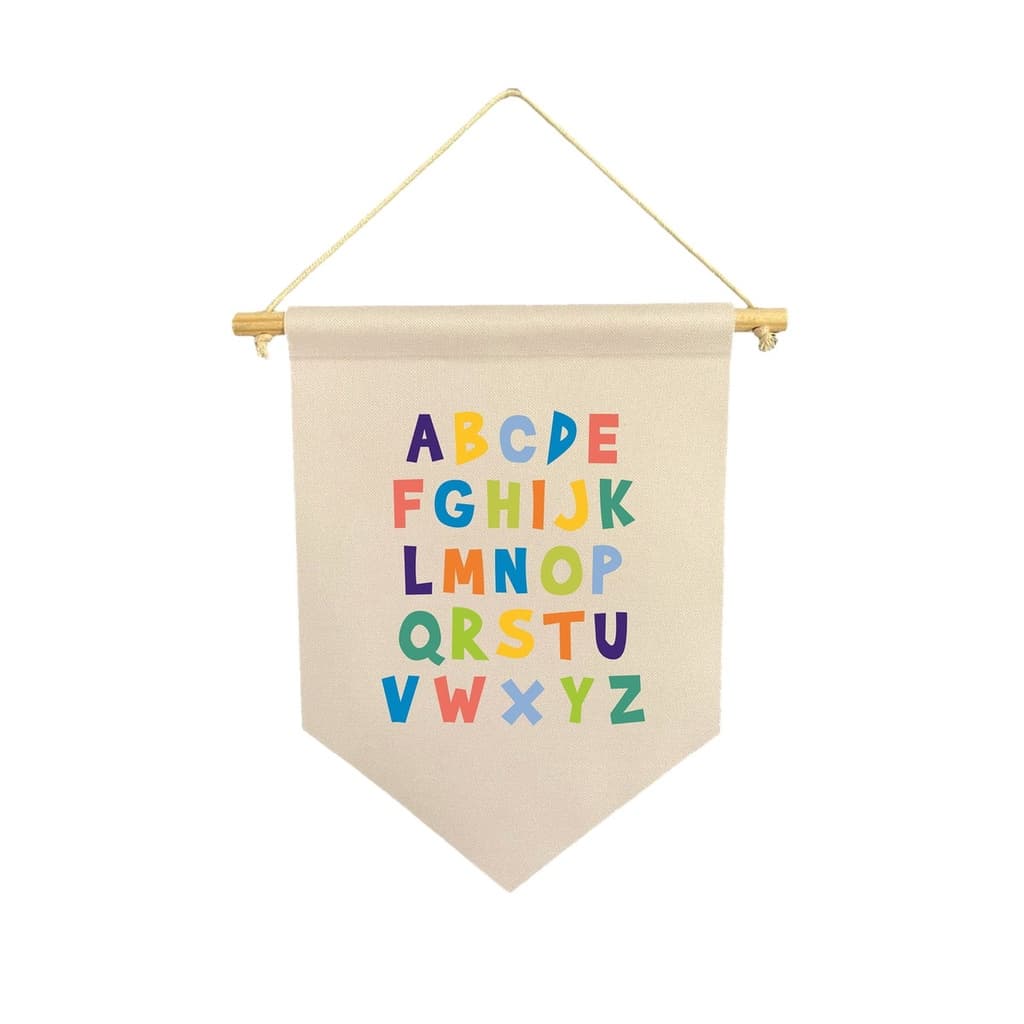 Flâmula Bandeira Decorativa Infantil Abecedário Colorido
