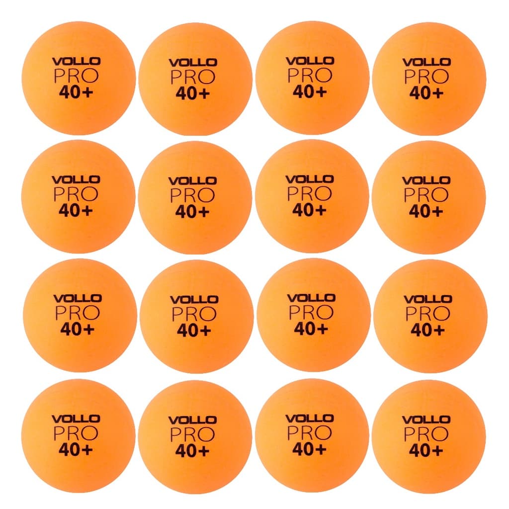 Kit 15 Bolinhas de Tenis de Mesa Ping Pong Vollo Pro 40mm Laranja Treino Escola