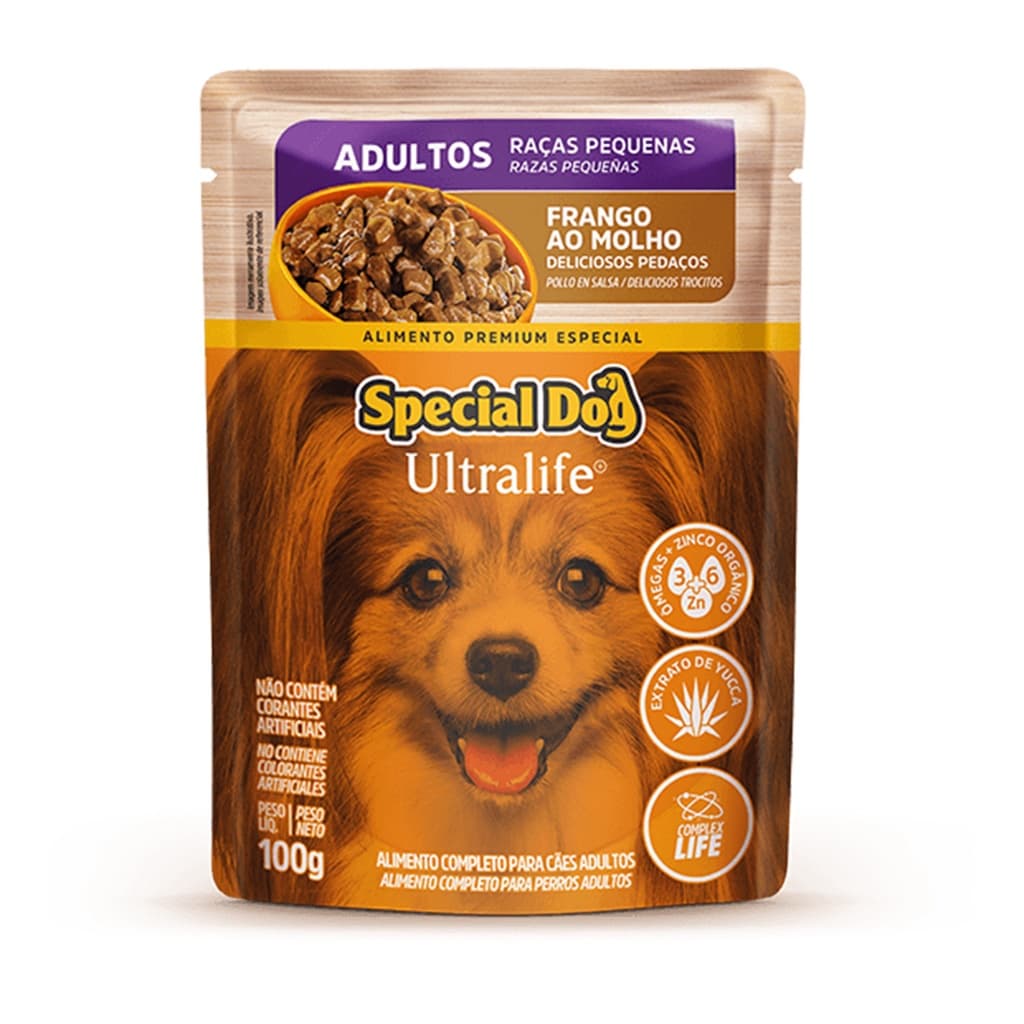 Sachê Racao Úmida Para Pet Special Dog 100g Ração Úmida Macia Sabor Frango Adulto RP