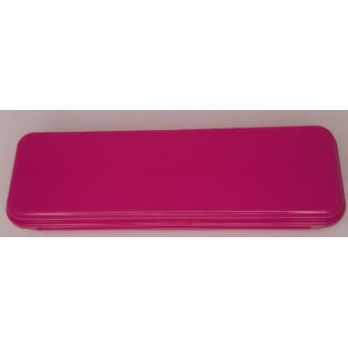 ESTOJO TRANSPARENTE PLÁSTICO ROSA