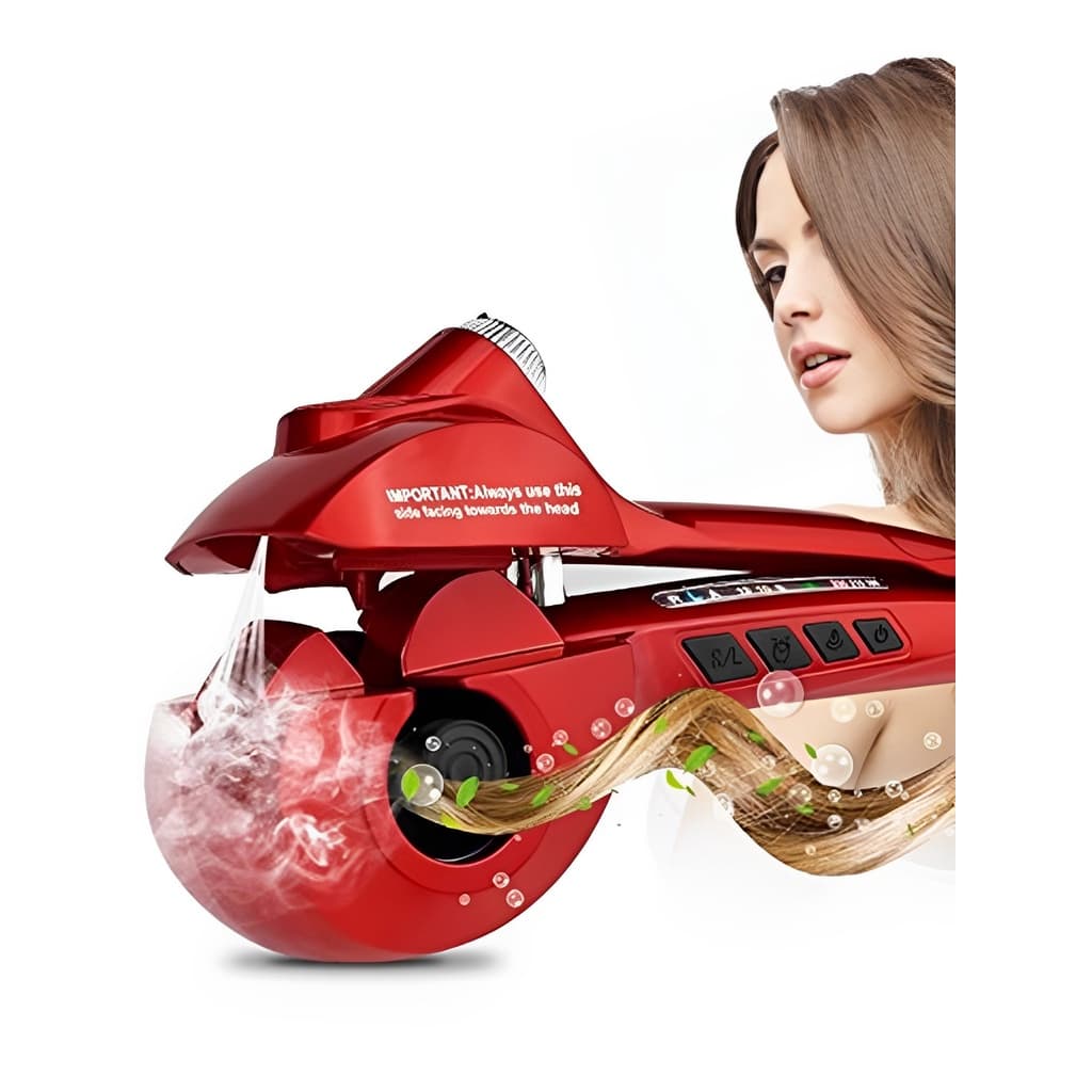Modelador De Cachos Vapor Cacheador Vapor Bivolt Vermelho