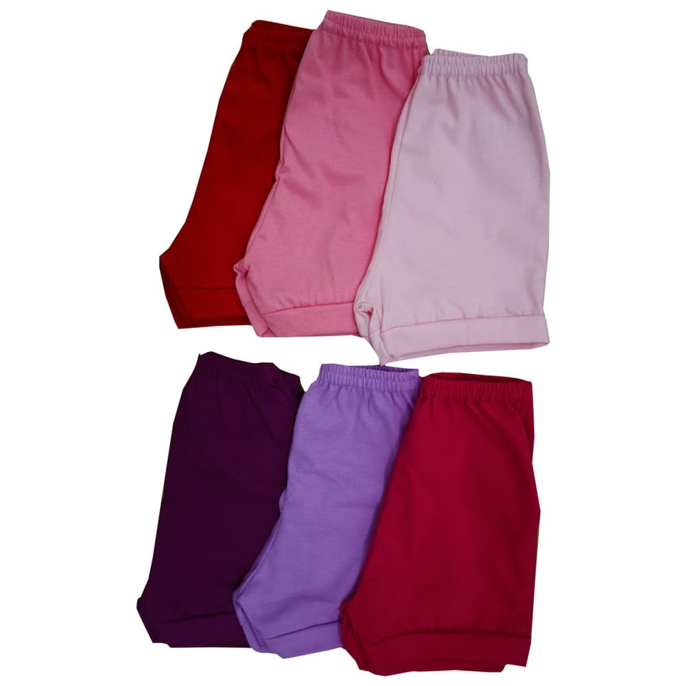 6 Shorts Bebê Infantil Tamanhos Rn P M G Menino Menina Sortido