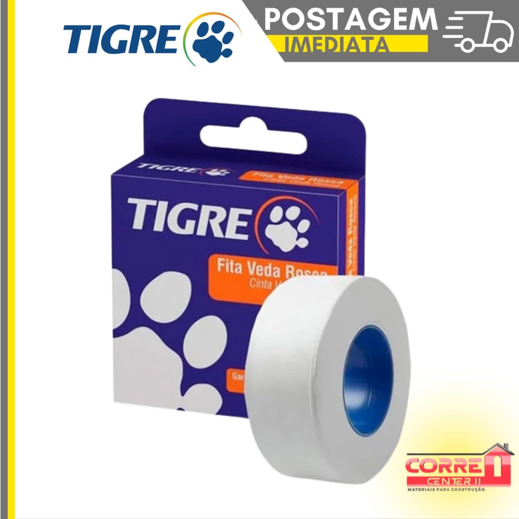 Fita Veda Rosca Teflon Para Torneiras E Hidráulica Em Geral Tigre 10 e 25 mts