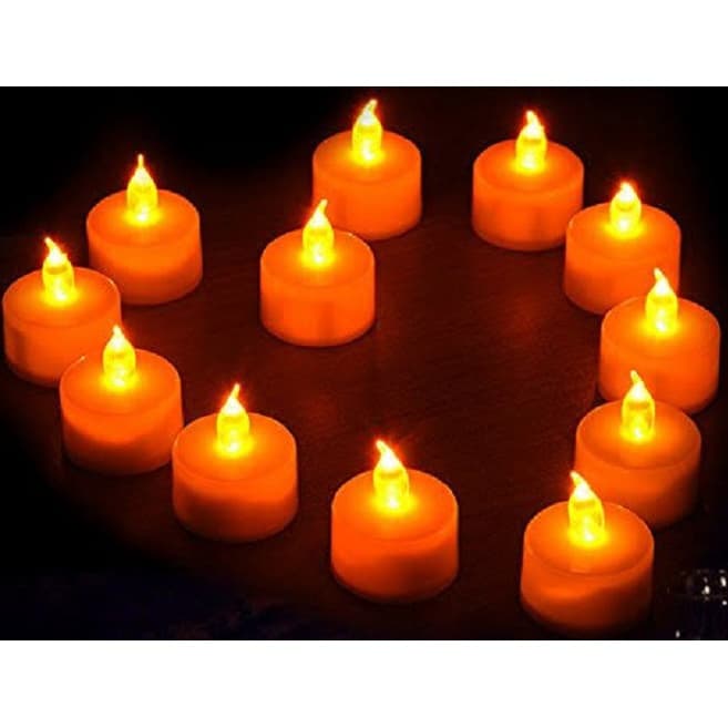 10 Velas Led Imitam Chama Real Oscilante Eletrônicas Lindas Amarelas Decorativas, Festa, Casamento + 30 Baterias