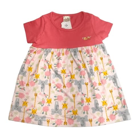 Vestido Infantil Estampado Kit 4 Peças do 1 ao 3 anos