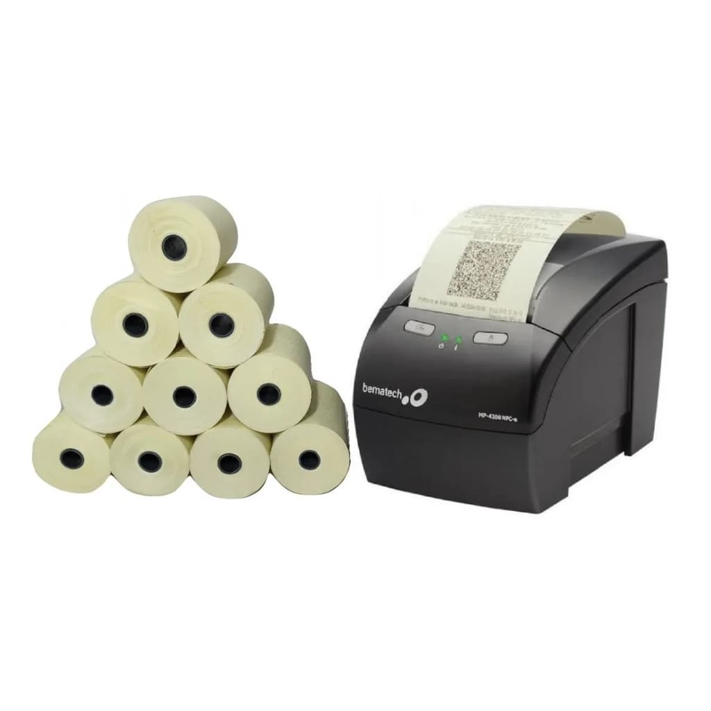 10 Bobinas Térmica 80mm 80x30 Bobina Cupom Impressora Pdv