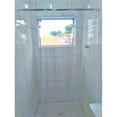 Cortina Lisa para Banheiro  box 1,38m x 2,00m transparente cortina de banheiro