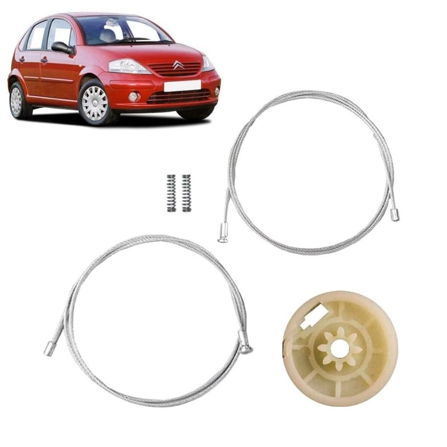 Kit Reparo Maquina Vidro Eletrico Citroen C3 2 Molas Traseiro
