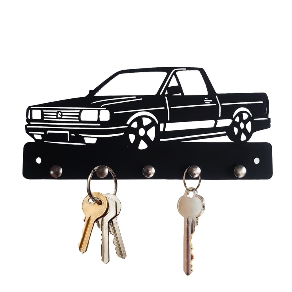 Porta chave Mdf  VW Saveiro Ap 20 cm Quadro Decorativo Vasado Preto