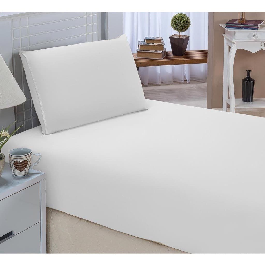 Jogo de Lençol Solteiro Liso 2 Peças Cama Solteiro Microfibra Macio Confortável Toque Suave Premium