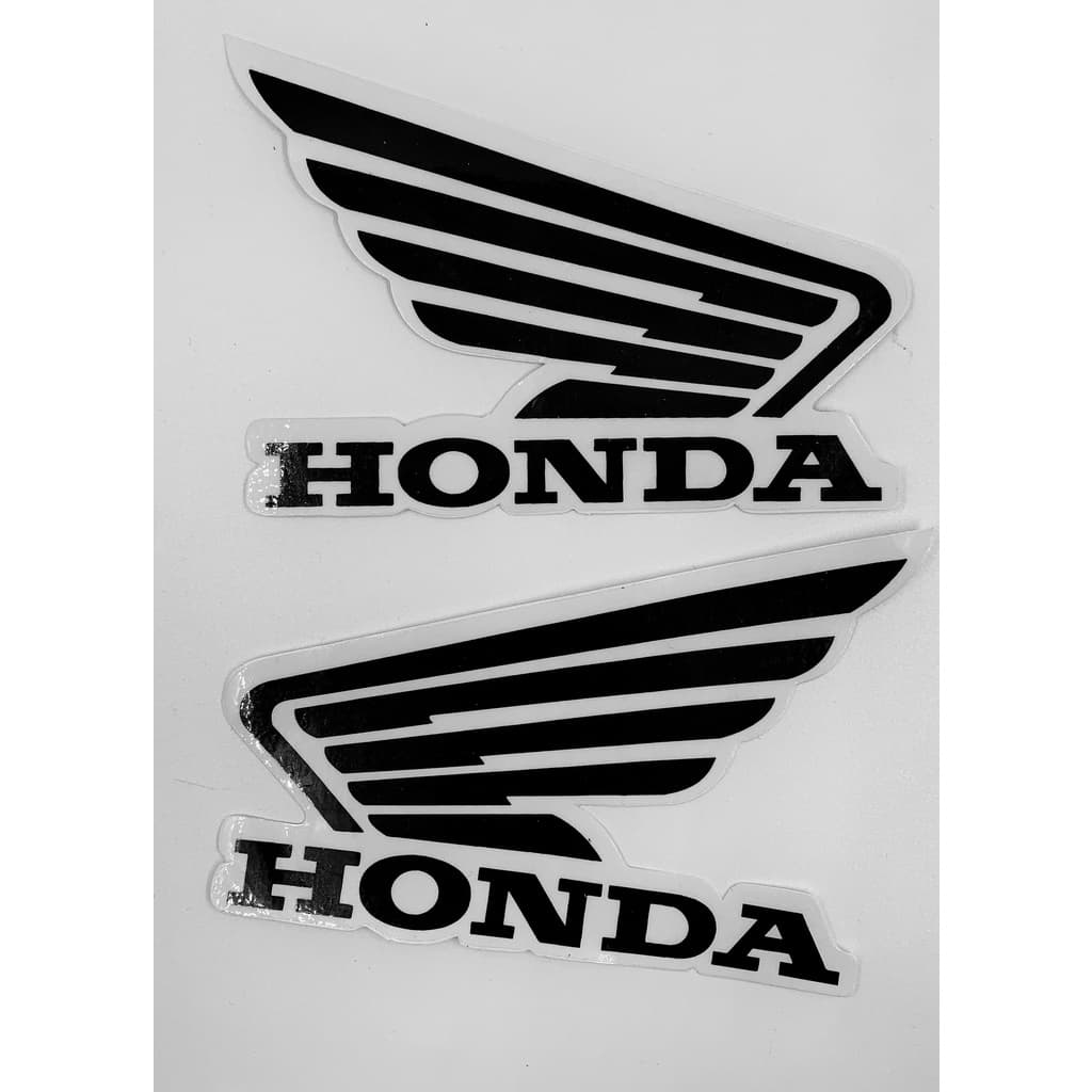 Par Adesivo Colante Asa Honda Lateral Tanque Moto 13,5x7,5cm