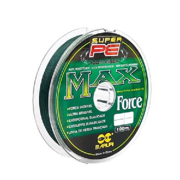 Linha de Pesca Multifilamento  Max Force PE  (4X 4 Fios) 100m